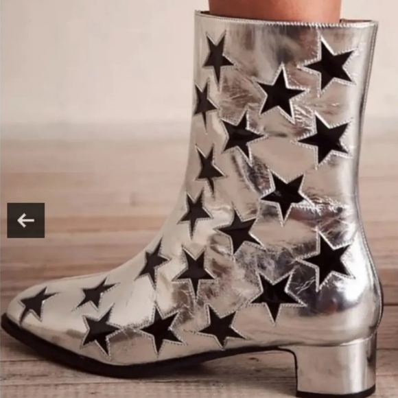 SOLD - FREE PEOPLE X JEFFREY CAMPBELL  on Mars star metallic booties - Picture 2 of 4